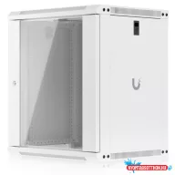   Ubiquiti UACC-RACK-12U-WALL-450-G 19" 12U 635x550x450mm MAX:50kg üvegajtós fehér fali rack szekrény
