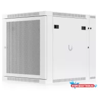   Ubiquiti UACC-RACK-12U-WALL-SW-P 19" 12U 639x600x703mm MAX:80kg perforált ajtós fehér kétrészes fali rack szekrény