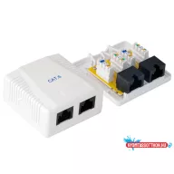 RAIN UTA6210 Cat.6 UTP 2 portos öntapadós fali aljzat