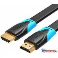 Vention HDMI -> HDMI, 1,5m, (lapos, fekete), kábel