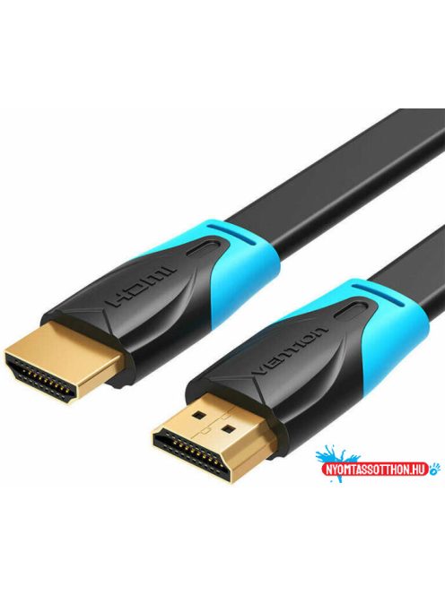 Vention HDMI -> HDMI, 1,5m, (lapos, fekete), kábel