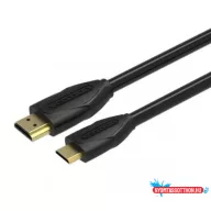 Vention mini HDMI/M -> HDMI/M, (fekete) 2m, kábel