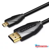 Vention micro HDMI/M -> HDMI/M, (fekete) 1m, kábel