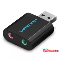 VENTION USB Külső hangkártya fém fekete