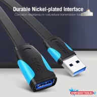 VENTION KÁBEL Lapos USB3.0 Hosszabbító Kábel 1.5M Black