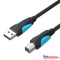 VENTION KÁBEL USB2.0 A - B 3M Fekete