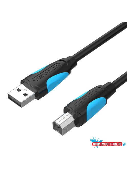 Vention USB-A 2.0 -> USB-B 2.0 (fekete), 8m, kábel