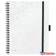 Spirálfüzet kockás LEITZ Wow Active A/4 80 lapos fehér