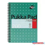   Spirálfüzet kockás PUKKA PAD A/4 200 lapos Metallic türkiz
