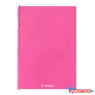   Spirálfüzet vonalas FORTUNA Monocolor A/5 70 lapos rózsaszín