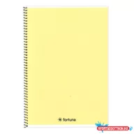   Spirálfüzet vonalas FORTUNA Monocolor A/5 70 lapos pasztell sárga