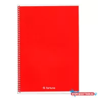 Spirálfüzet vonalas FORTUNA Monocolor A/4 70 lapos piros