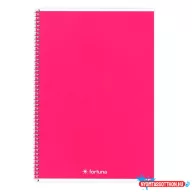 Spirálfüzet vonalas FORTUNA Monocolor A/4 70 lapos magenta