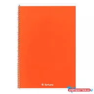 Spirálfüzet vonalas FORTUNA Monocolor A/4 70 lapos narancssárga
