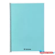 Spirálfüzet vonalas FORTUNA Monocolor A/4 70 lapos pasztell kék