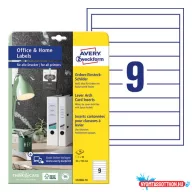   Gerinc címke AVERY C32266-10 30x190mm 90 címke/doboz 10 ív/doboz