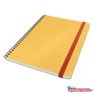 Spirálfüzet kockás LEITZ B/5 80 lapos Cosy Soft Touch keményfedeles melegsárga