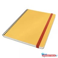 Spirálfüzet vonalas LEITZ B/5 80 lapos Cosy Soft Touch keményfedeles melegsárga