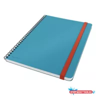 Spirálfüzet vonalas LEITZ B/5 80 lapos Cosy Soft Touch keményfedeles nyugodtkék
