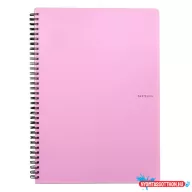 Spirálfüzet vonalas PASTELINI A/4 60 lapos pink