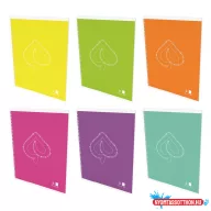 Spirálfüzet kockás LIPAMILL A/4 50 lapos Fluo