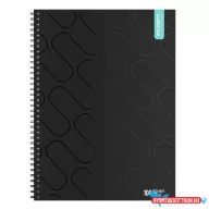 Spirálfüzet kockás ICO Student Black Prémium A/4 100 lapos