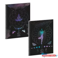 Spirálfüzet kockás ARS UNA Mystic Constellation A/4 60 lapos