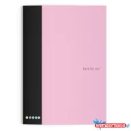 Füzet vonalas PASTELINI A/4 40 lapos extra kapcsos pink