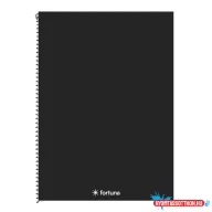 Spirálfüzet kockás FORTUNA Monocolor A/4 70 lapos fekete