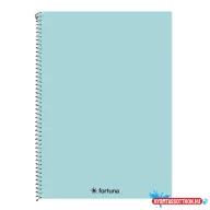 Spirálfüzet kockás FORTUNA Monocolor A/4 70 lapos pasztell kék