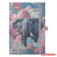 Jegyzetfüzet vonalas STREET Animals Edition Elephant A/5 96 lapos gumis keményfedelű
