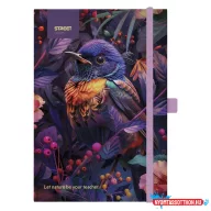   Jegyzetfüzet vonalas STREET Animals Edition Bird A/5 96 lapos gumis keményfedelű