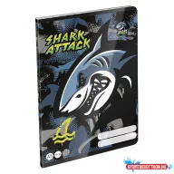 Füzet kockás LIZZYSULI A/5 32 lapos 27-32 Shark Attack