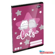 Füzet sima LIZZYSULI A/5 32 lapos 20-32 Kittok Stars Purrfect