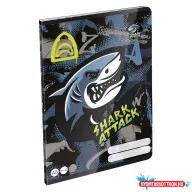 Füzet vonalas LIZZYSULI A/5 32 lapos 21-32 4-8.osztályos Shark Attack
