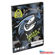 Füzet vonalas LIZZYSULI A/5 32 lapos 16-32 2.osztályos Shark Attack