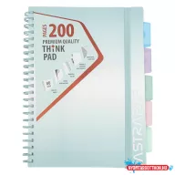 Spirálfüzet kockás ASTRA PAP A/4 100 lapos perforált színregiszteres Ombre Pasztell