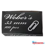 Gemkapocs WEBER'S 33mm nikkel 100 darabos