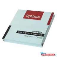 Öntapadós jegyzettömb OPTIMA 75x75mm pasztell kék 100 lap