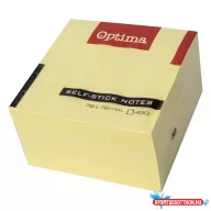 Öntapadós jegyzettömb OPTIMA 75x75mm sárga 450 lap