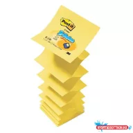 Öntapadós jegyzettömb 3M Post-it LP330N "Z" 76x76mm sárga 12x100 lap