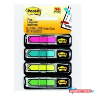 Oldaljelölő 3M Post-it LPJ684ARR4 műanyag nyilak 4 szín
