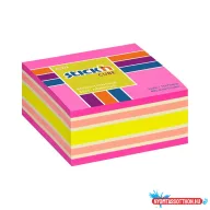 Öntapadós jegyzettömb STICK'N 76x76mm neon rózsaszín mix 400 lap