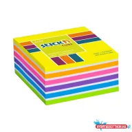   Öntapadós jegyzettömb STICK'N 76x76mm neon sárga mix 400 lap