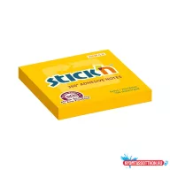 Öntapadós jegyzettömb STICK'N 76x76mm 360°-ban tapadó narancs 100 lap