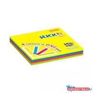 Öntapadós jegyzettömb STICK'N 76x76mm neon magic pad 100 lap