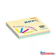 Öntapadós jegyzettömb STICK'N 76x76mm pasztell magic pad 100 lap
