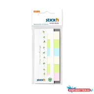 Öntapadó oldaljelölő STICK'N papír 45x15mm újrahasznosított mix 7x30 lap