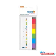 Öntapadó oldaljelölő STICK'N papír 45x15mm szivárvány mix 7x30 lap