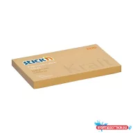 Öntapadós jegyzettömb STICK'N kraft notes 76x127mm natúr barna 100 lap